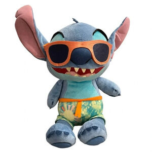 Disney Street Beach Plush STITCH 17 Inch  Alien Lilo and Stitch Tye Dye Hip EUC